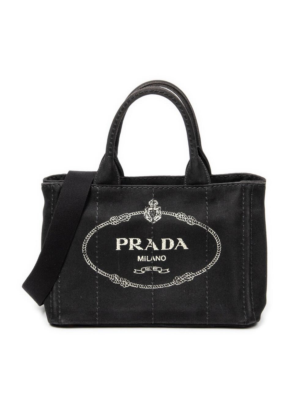 Prada Canapa Convertible Tote Canvas #365761P96B